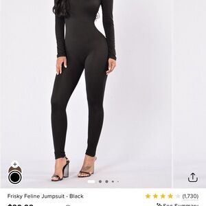 Fashion Nova Sleek Black Jumpsuit